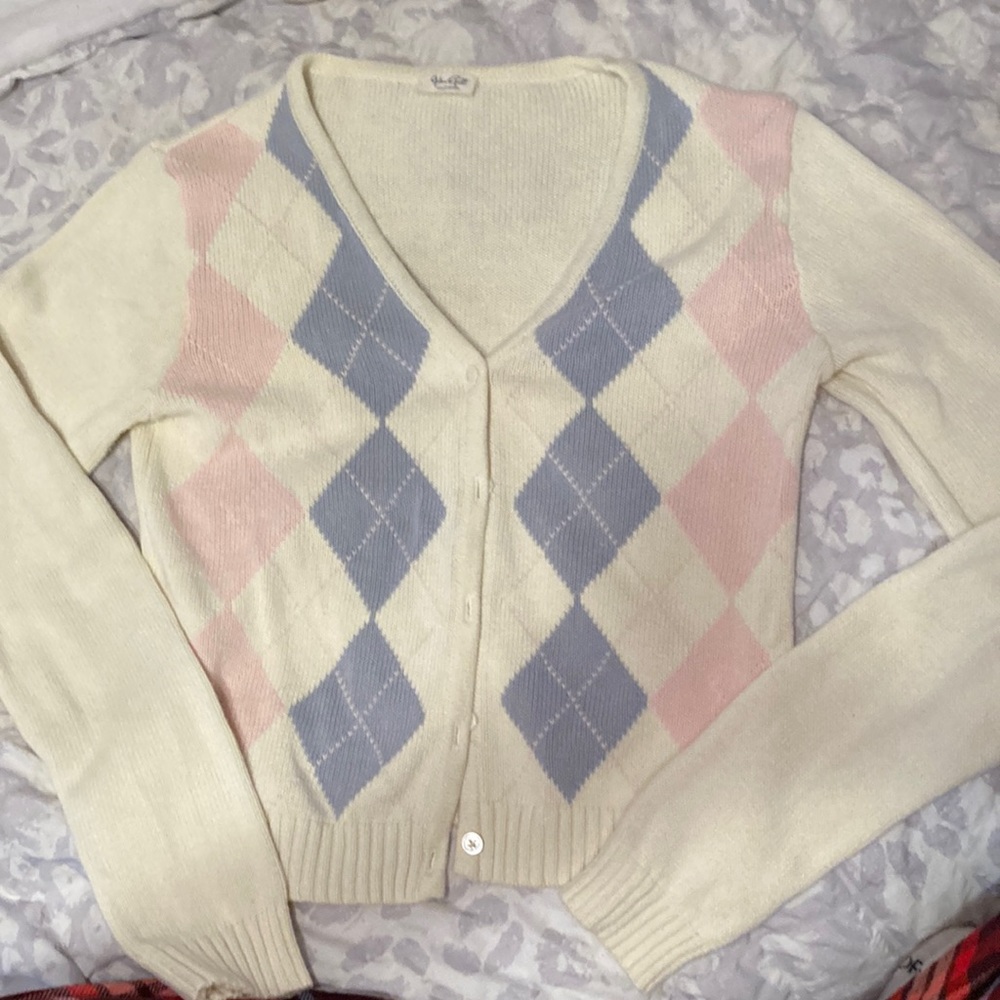 Brandy Melville Plaid Cardigan